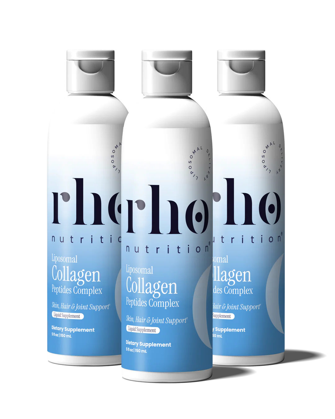 Rho Nutrition Liposomal Collagen Peptides liquid supplement (3 Pack)