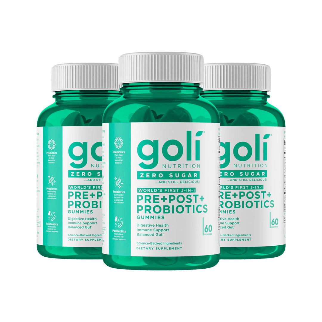 Goli® Nutrition Pre+Post+Probiotics Zero Sugar Gummies, 60 Gummies