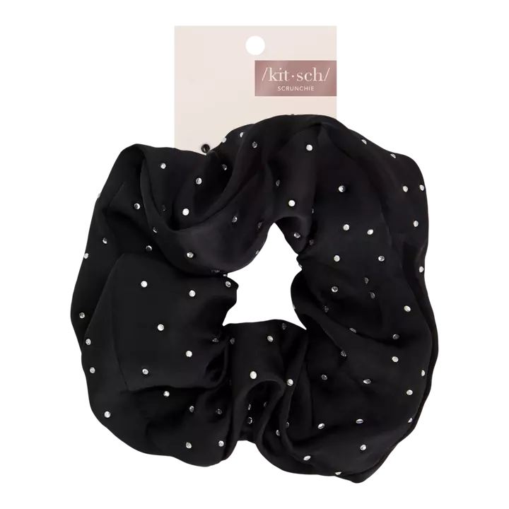 Kitsch Eco-Friendly Satin Brunch Scrunchie - Rhinestone