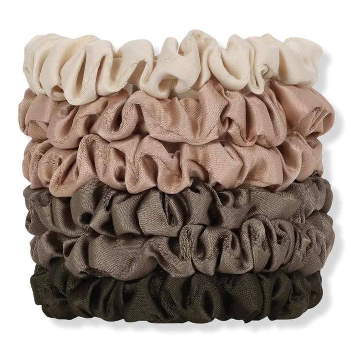 Kitsch Ultra Petite Satin Scrunchies 6 pc Set