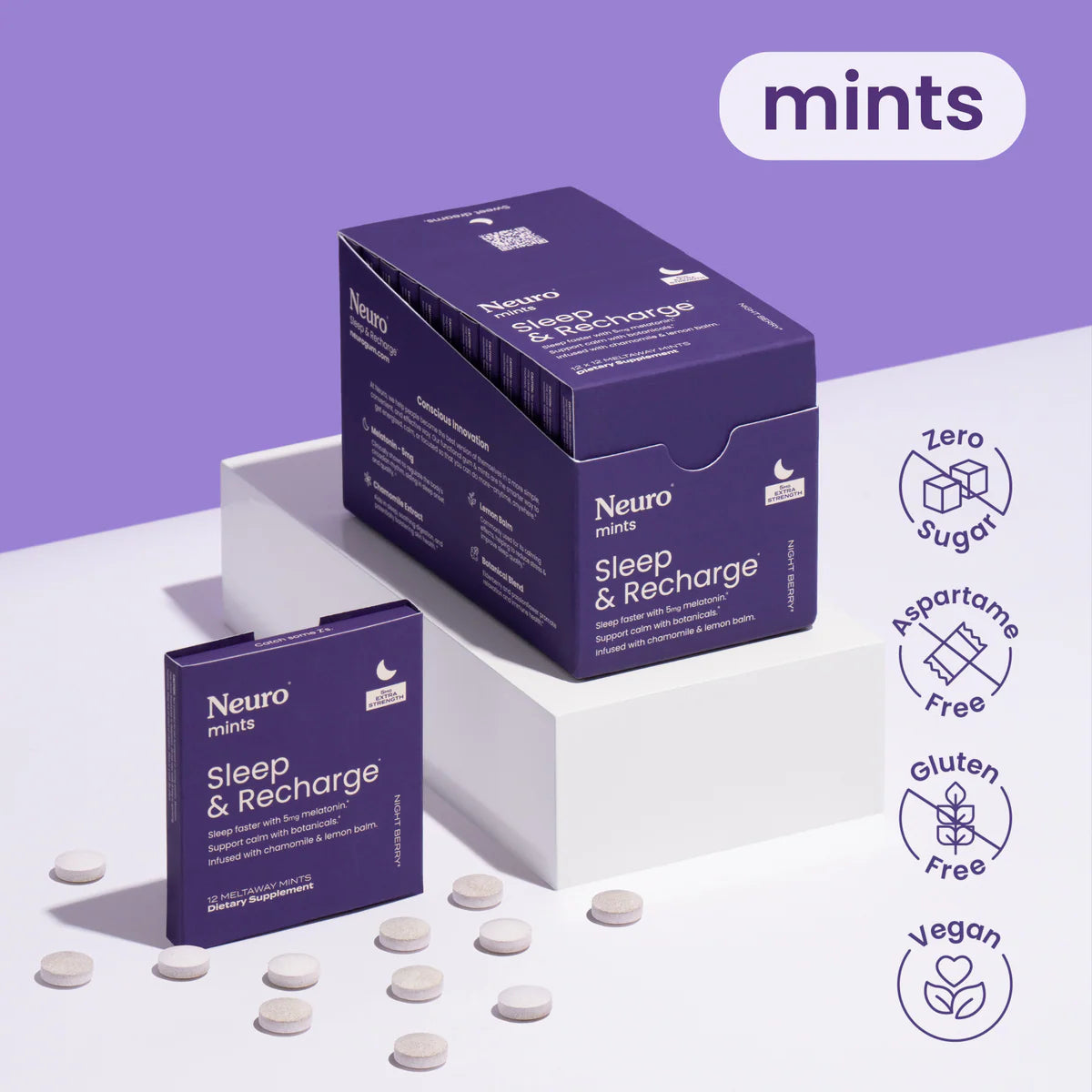 Neuro Extra Strength Sleep & Recharge™ Meltaway Mints (5mg)