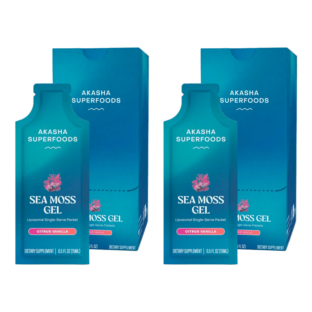 Akasha Superfoods Liposomal Sea Moss Gel single-serve packets (2 Pack)