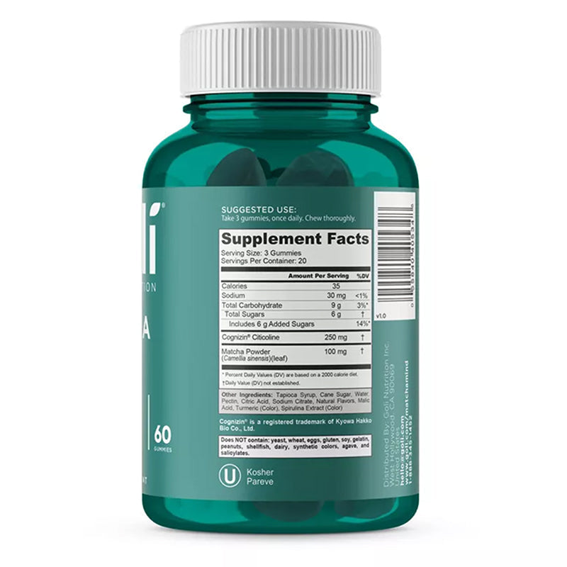 Goli® Nutrition Matcha Mind Cognitive Gummies