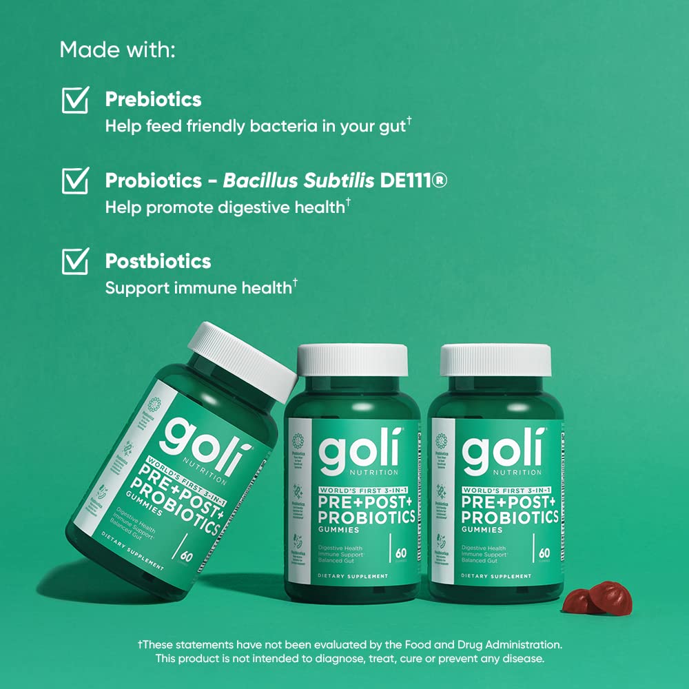Goli pre and post probiotics gummies ingredients