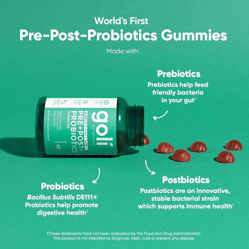 Goli pre and post probiotics gummies benefits