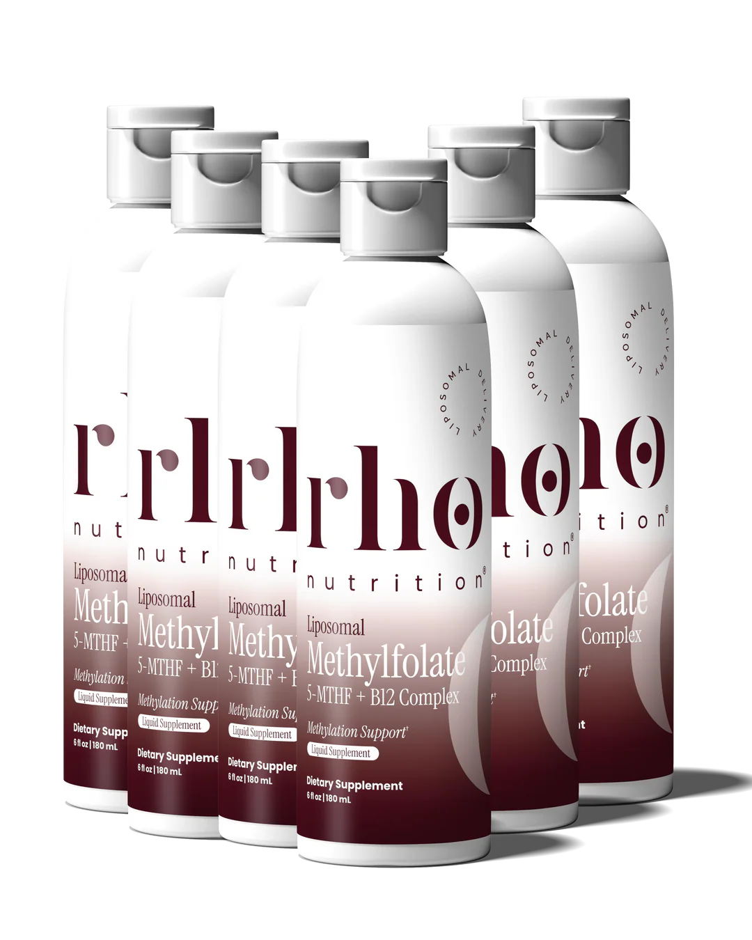 Rho Nutrition Liposomal Methylfolate 5-MTHF + B12 Complex (6 Pack)