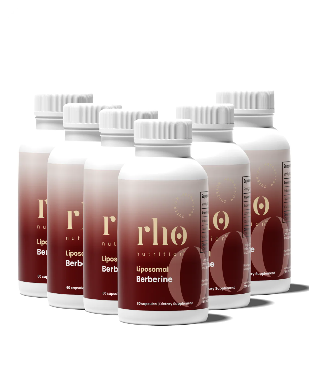 Rho Nutrition Liposomal Berberine 60 Servings (6 Pack)