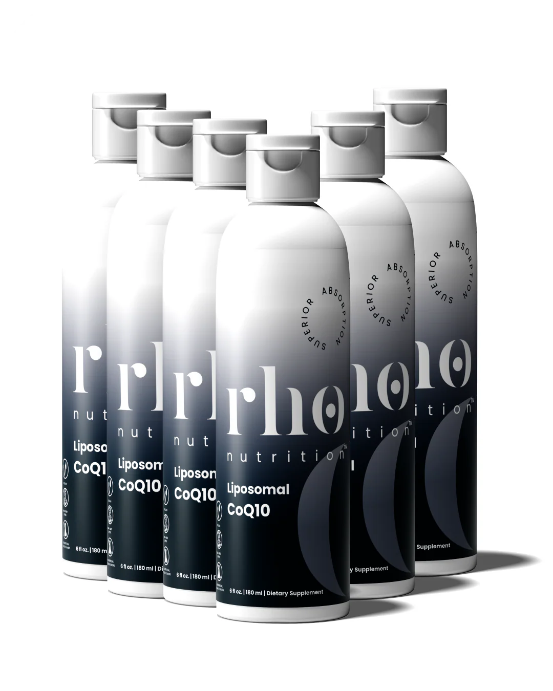 Rho Nutrition Liposomal CoQ10 liquid supplement (6 Pack)