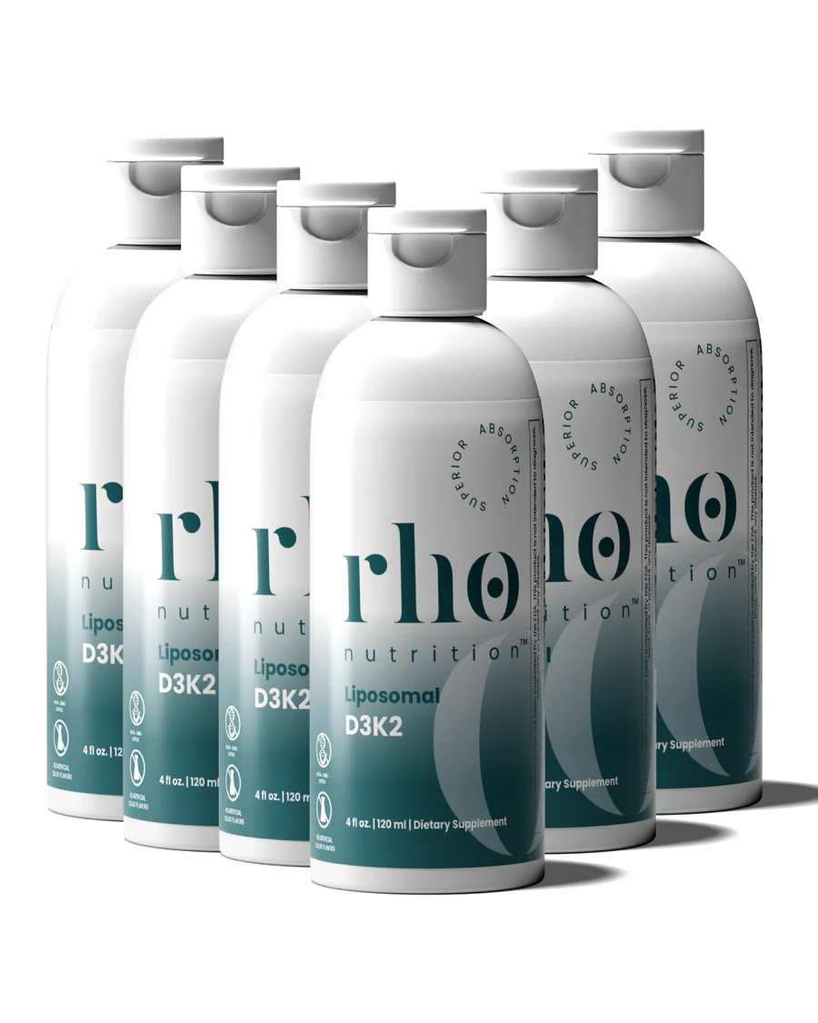 Rho Nutrition Liposomal D3K2 liquid supplement (6 Pack)