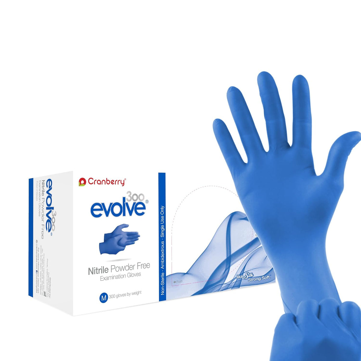 Cranberry USA Evolve Nitrile Powder Free Exam Gloves