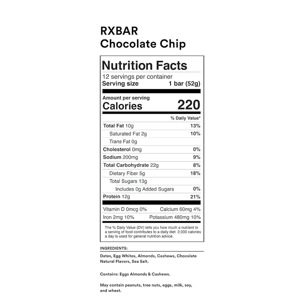 RXBAR Chocolate Chip Protein Bar