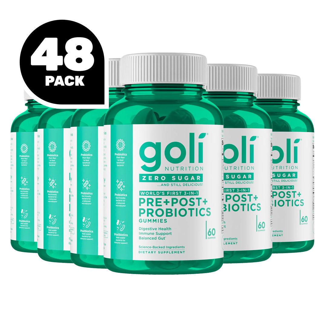 Goli® Nutrition Pre+Post+Probiotics Zero Sugar Gummies (48 Pack)