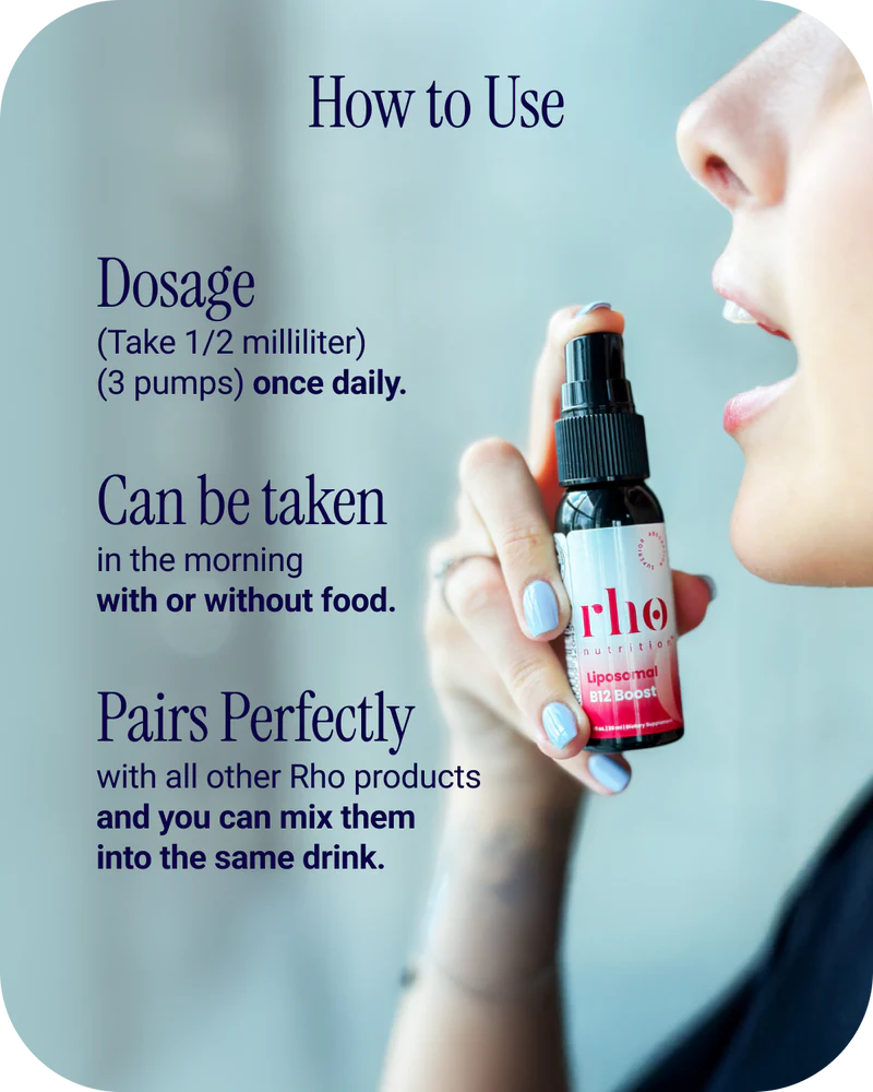 How to use Rho Nutrition Liposomal Methyl B12 spray daily