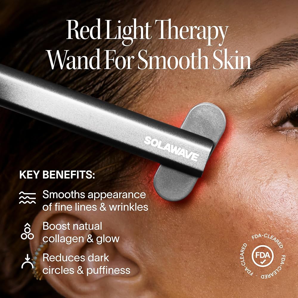 Solawave 4-in-1 Red Light Therapy Skincare Wand (Charcoal)