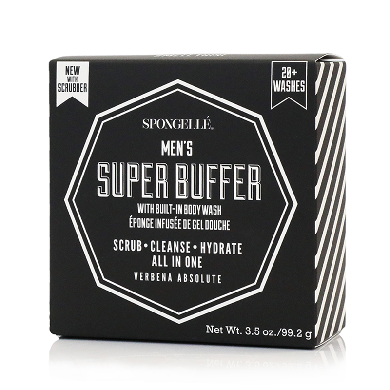 Spongellé® Men's Super Buffer w/Black Scrubber - Verbena Absolute (20+ Washes)
