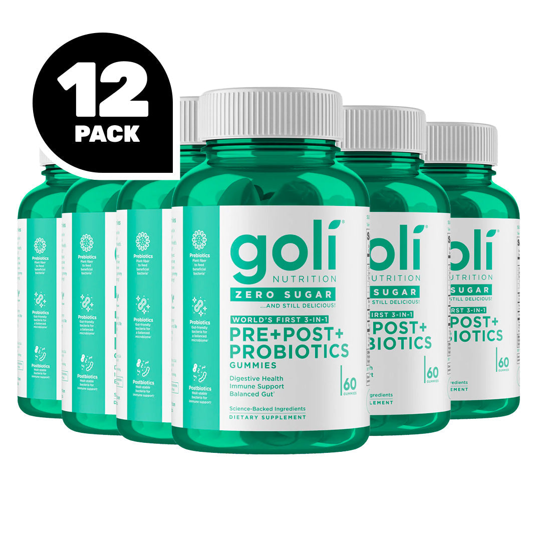 Goli® Nutrition Pre+Post+Probiotics Zero Sugar Gummies (12 Pack)