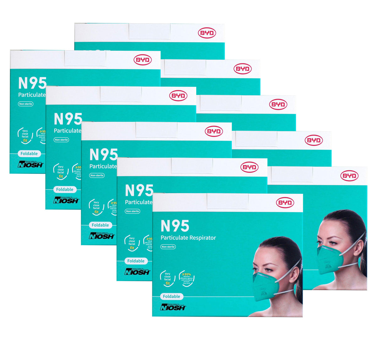 BYD N95 Particulate Respirator 10 Boxes (200pcs.)