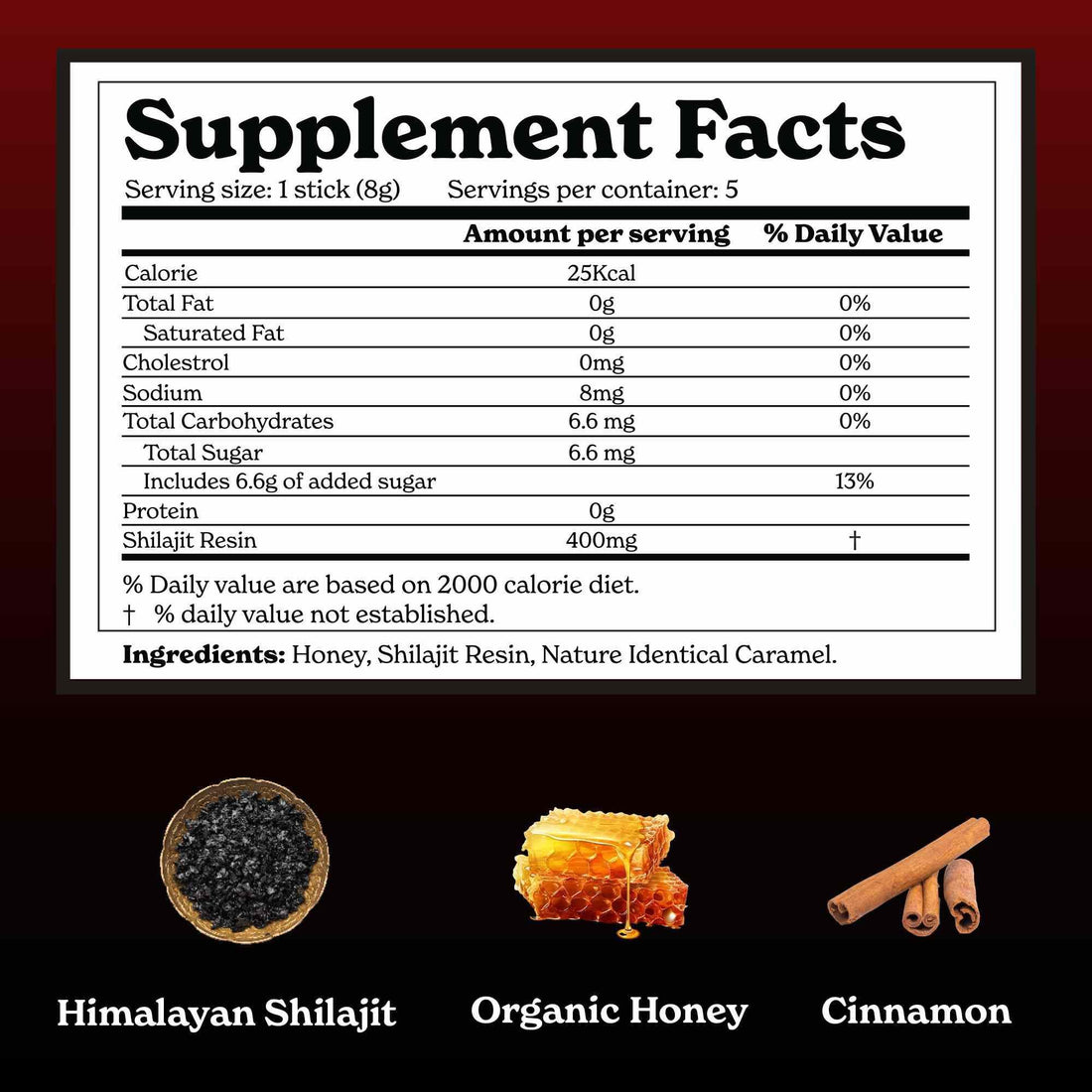 BetterAlt GOLD+ Pure Himalayan Shilajit Honey Sticks (Cinnamon)