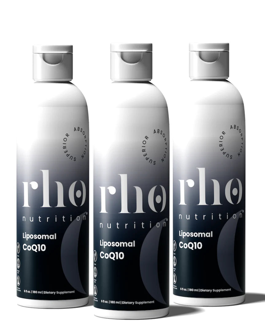 Rho Nutrition Liposomal CoQ10 liquid supplement (3 Pack)