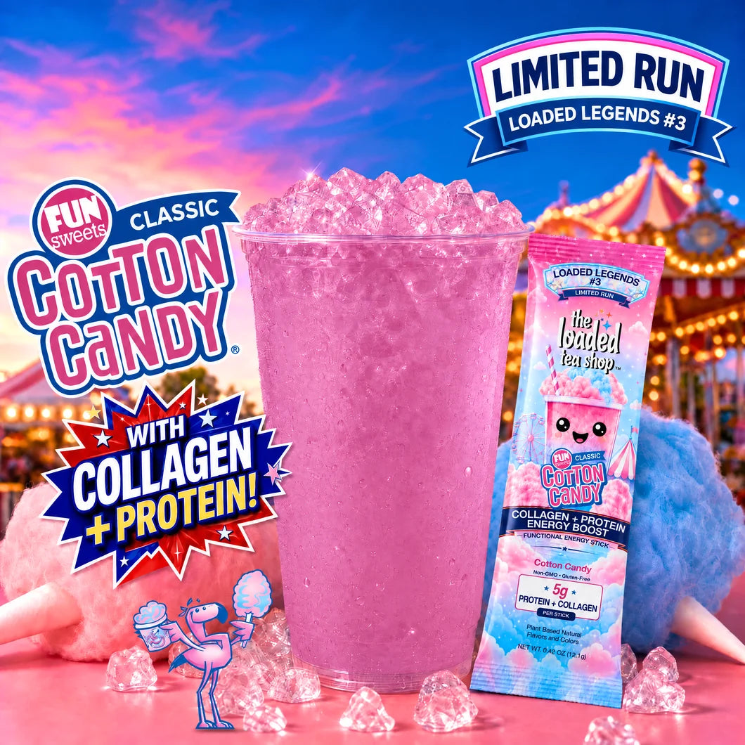 The Loaded Tea Shop Functional Energy Tea Packs Cotton Candy