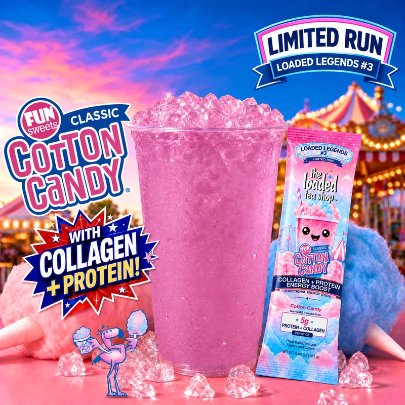 The Loaded Tea Shop Functional Energy Tea Packs Cotton Candy
