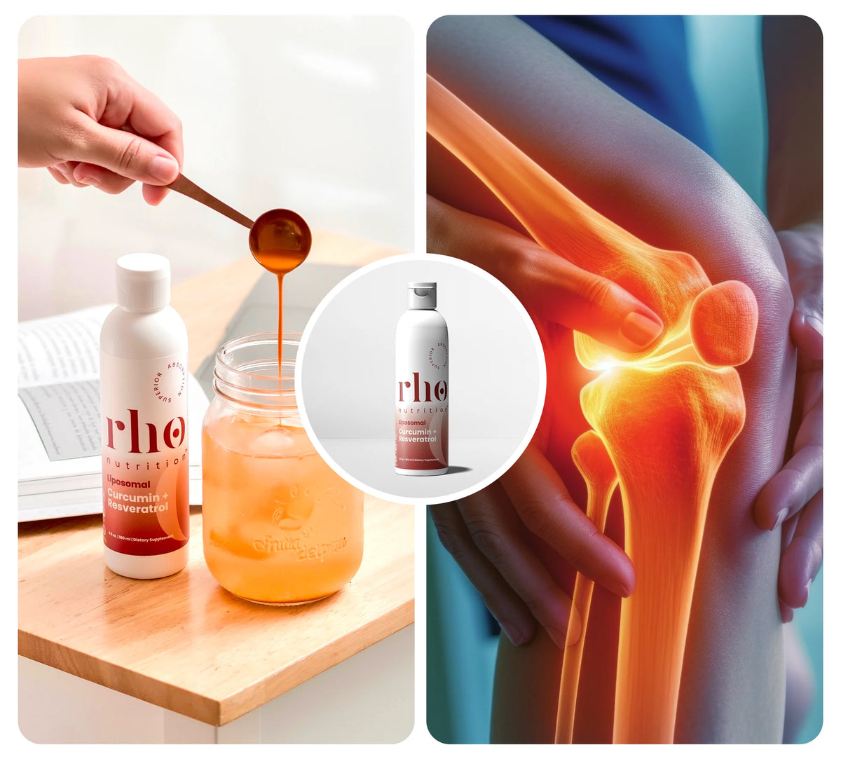 Rho Nutrition Curcumin + Resveratrol support joint function