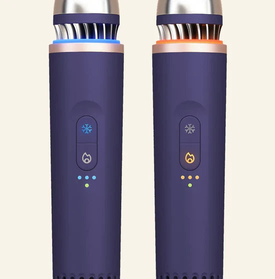 TheraFace Depuffing Wand by Therabody (Indigo) - Clinically Proven Portable Facial Depuffing - 2 Pack