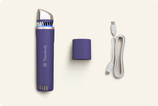TheraFace Depuffing Wand by Therabody (Indigo) - Clinically Proven Portable Facial Depuffing