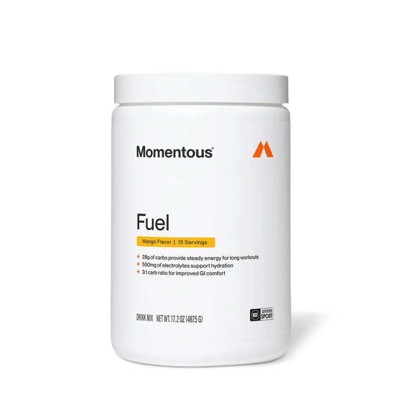 Momentous Fuel Mango Carbohydrate & Electrolyte Powder | 15 Servings — front product image