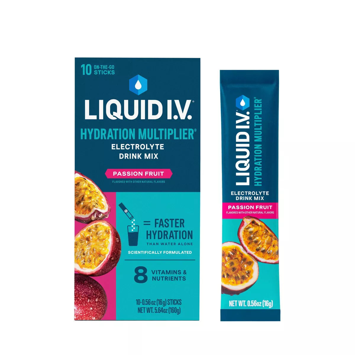 Liquid I.V. Hydration Multiplier Electrolyte Drink Mix in Passion Fruit Flavor