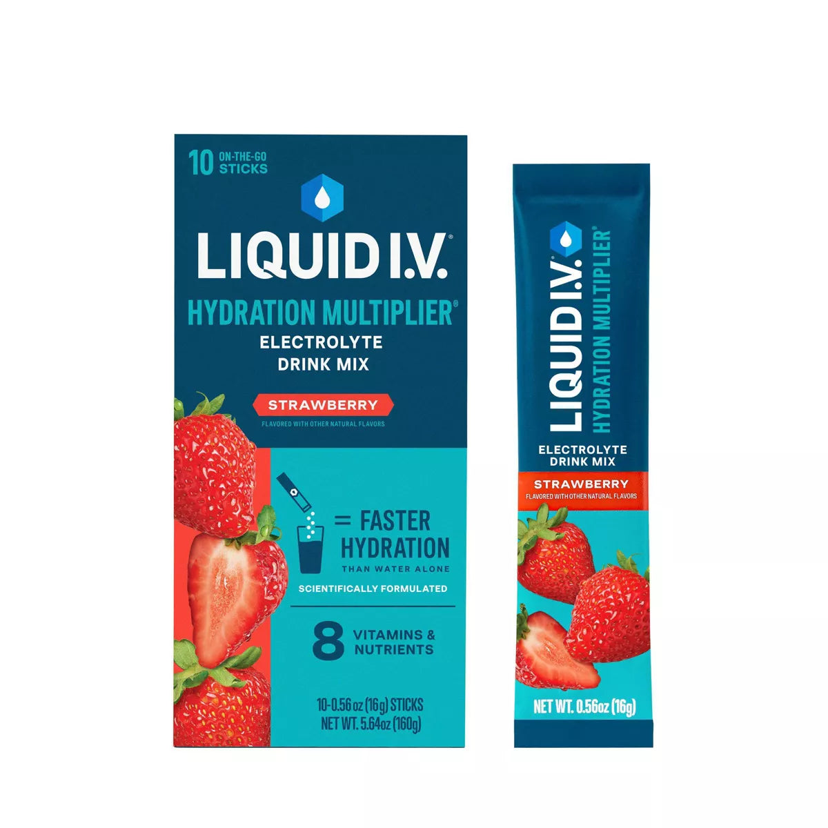 Liquid I.V. Hydration Multiplier Electrolyte Drink Mix in Strawberry Flavor