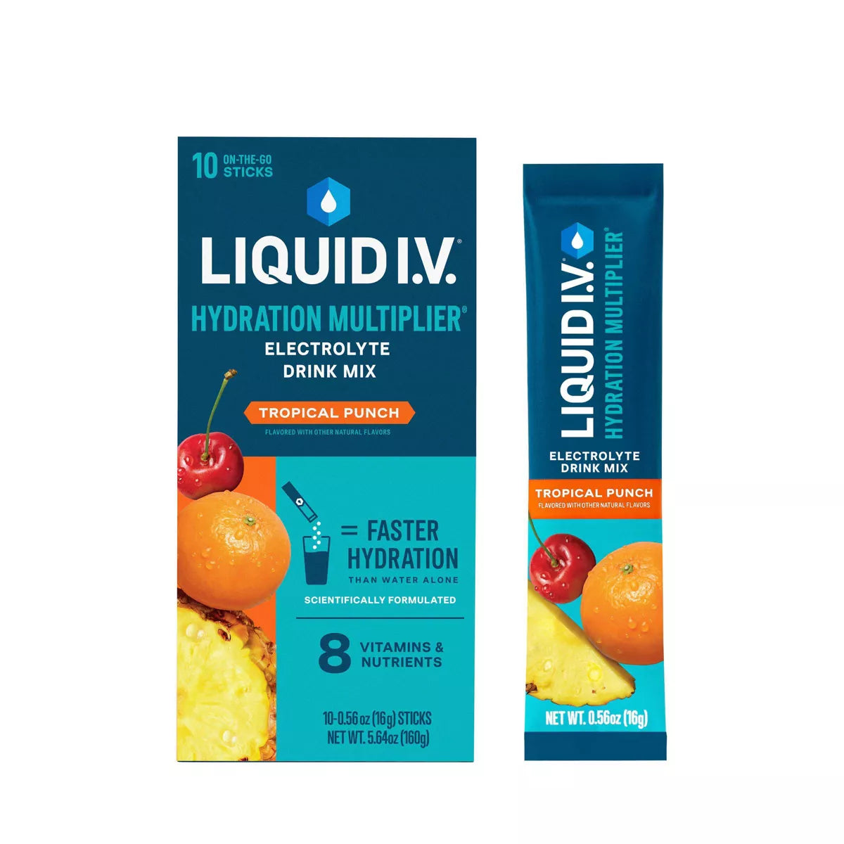 Liquid I.V. Hydration Multiplier Electrolyte Drink Mix in Tropical Punch Flavor