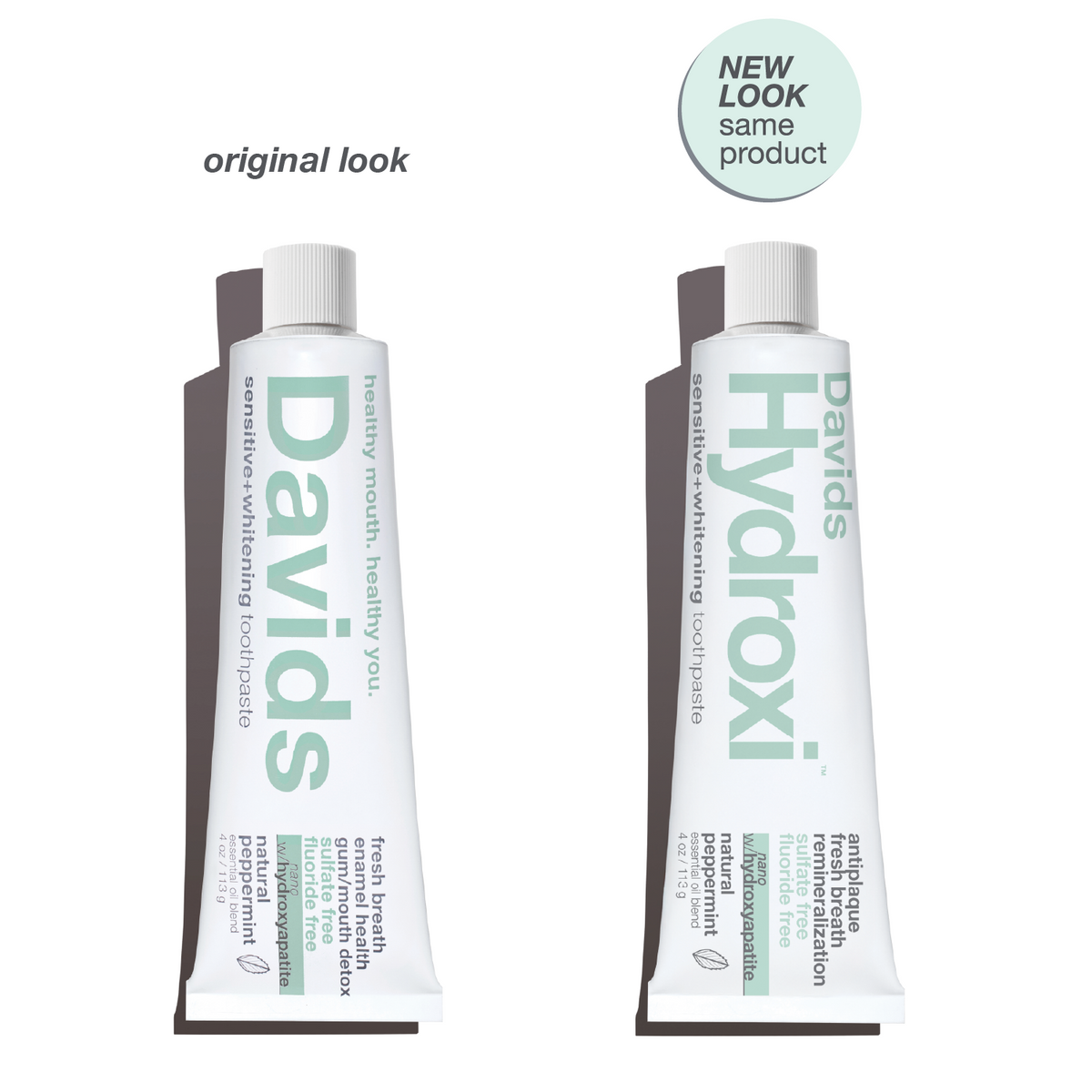 Davids Hydroxi™ Sensitive+Whitening Nano Hydroxyapatite Premium Toothpaste (Peppermint)