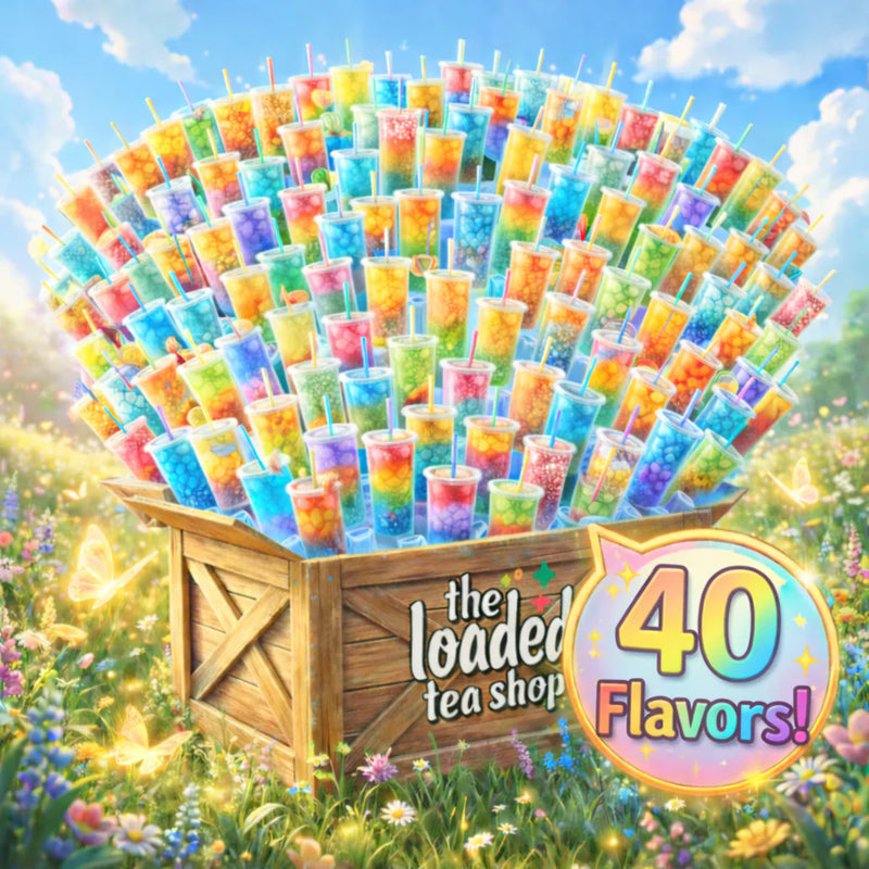 The Loaded Tea Shop Functional Energy Tea Packs 100 Pack Variety Bundle featuring 40 assorted flavors