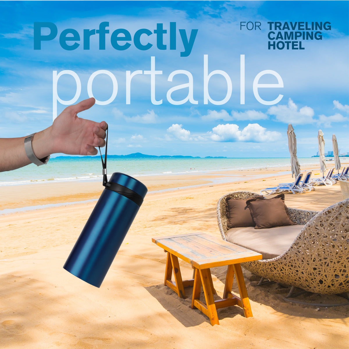 Lightweight portable insulin cooler for travel camping and outdoor use