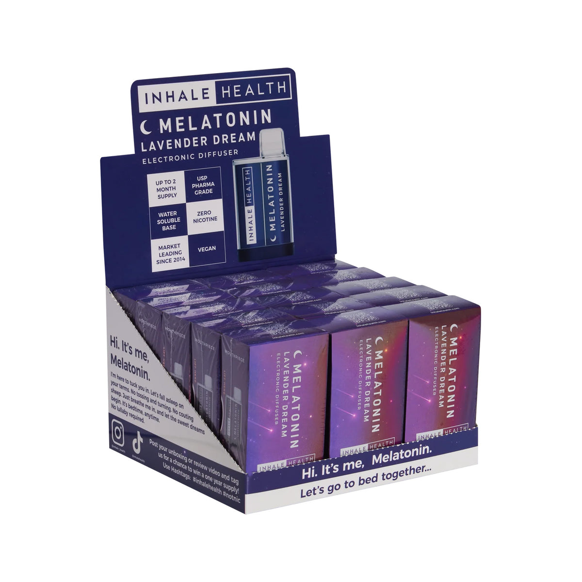 Inhale Health Melatonin Lavender Dream inhalers (15 Pack)