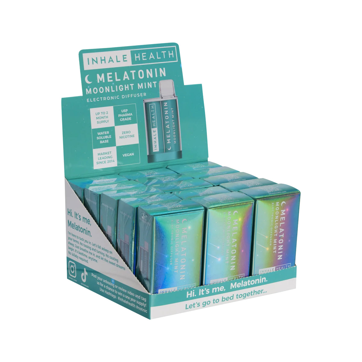 Inhale Health Melatonin Moonlight Mint inhalers (15 Pack)