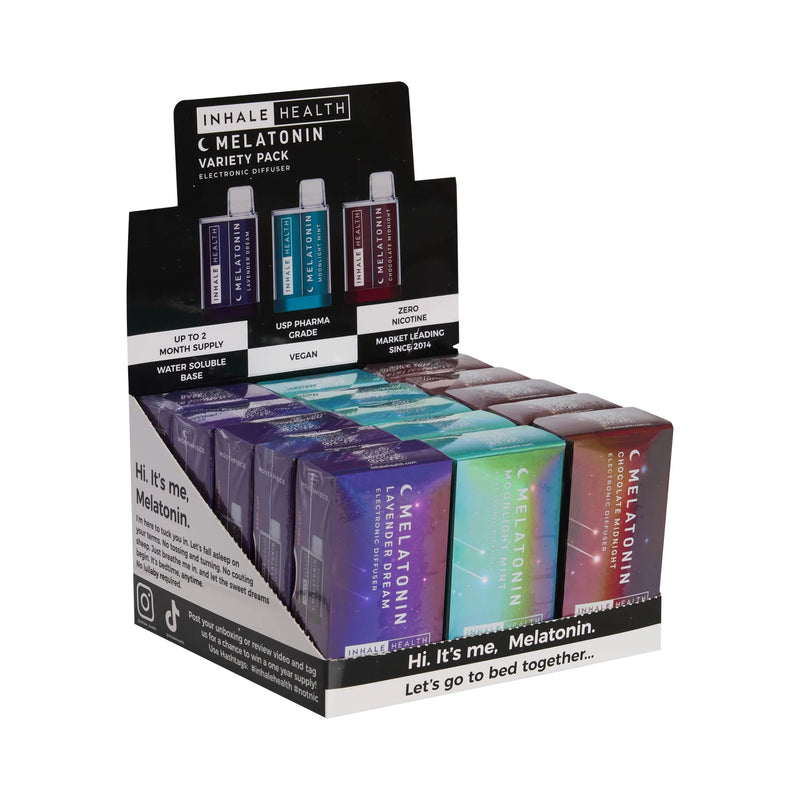 Inhale Health Melatonin Variety Pack (15-Pack Display Box)