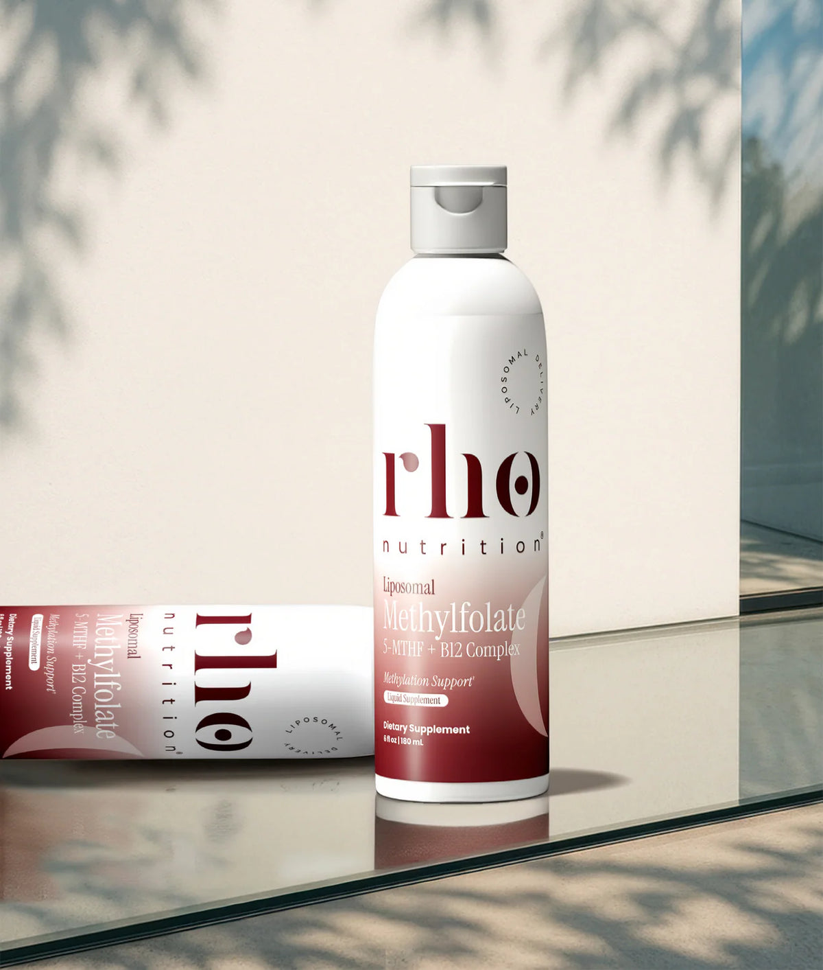 Rho Liposomal Methylfolate 5-MTHF + B12 Complex liquid supplement bottle