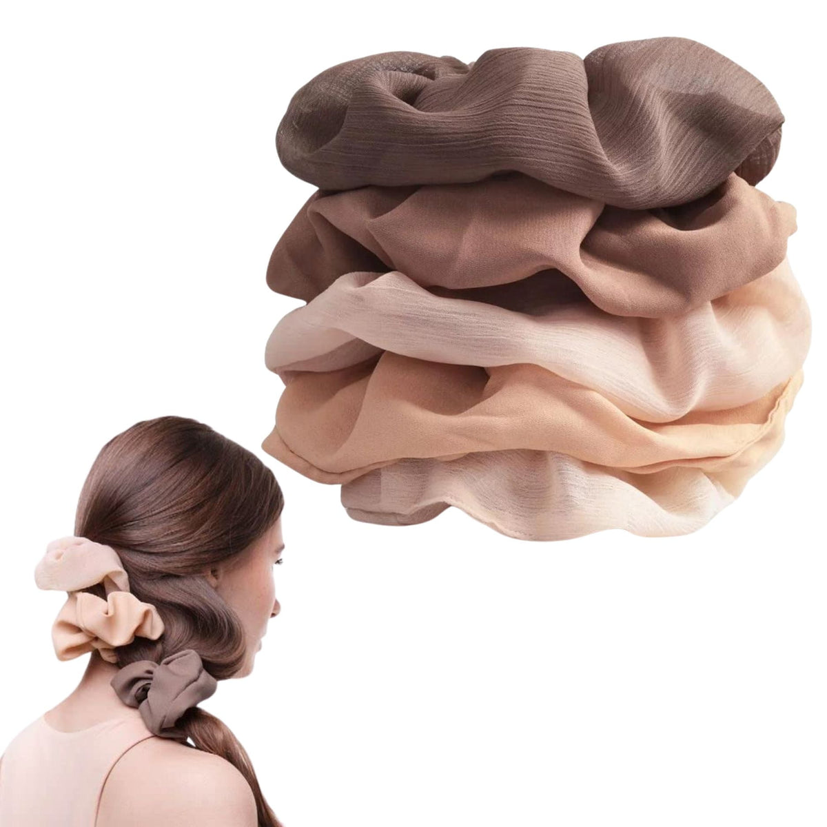 Kitsch Crepe Scrunchie 5pc