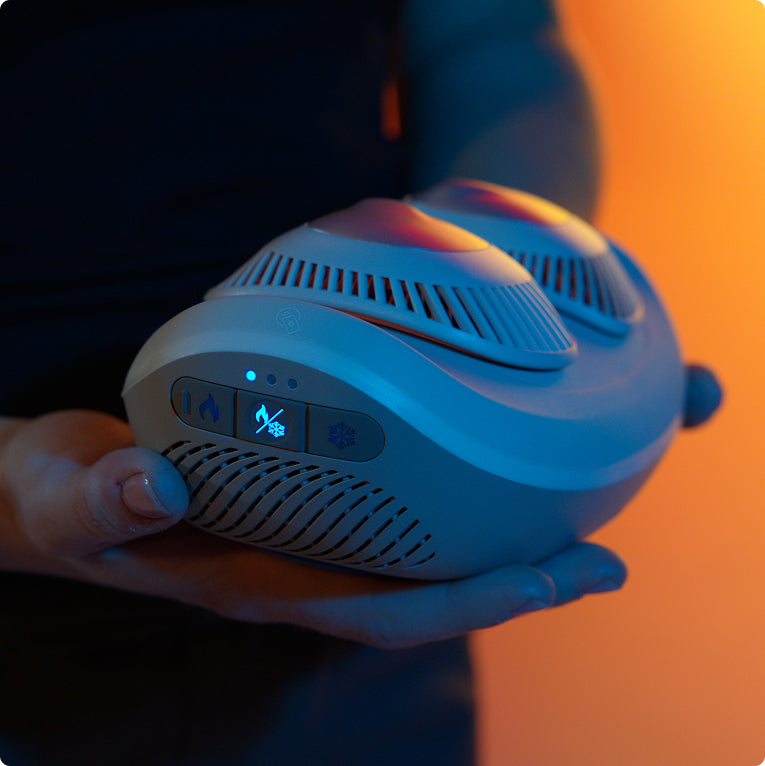 Chirp Contrast hot and cold neck relief — neck relief in use