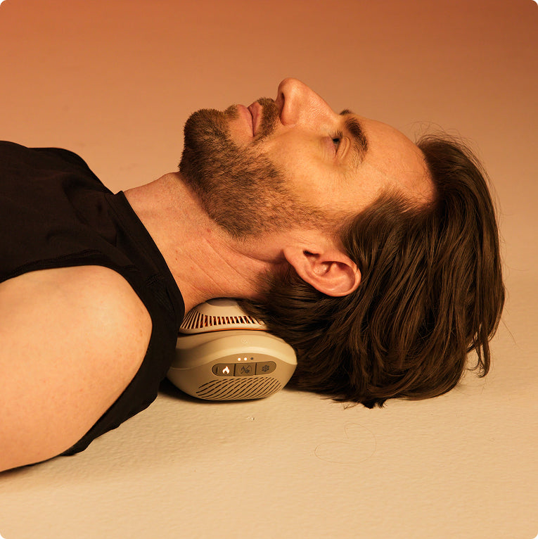 Chirp Contrast hot and cold neck relief — neck therapy positioning