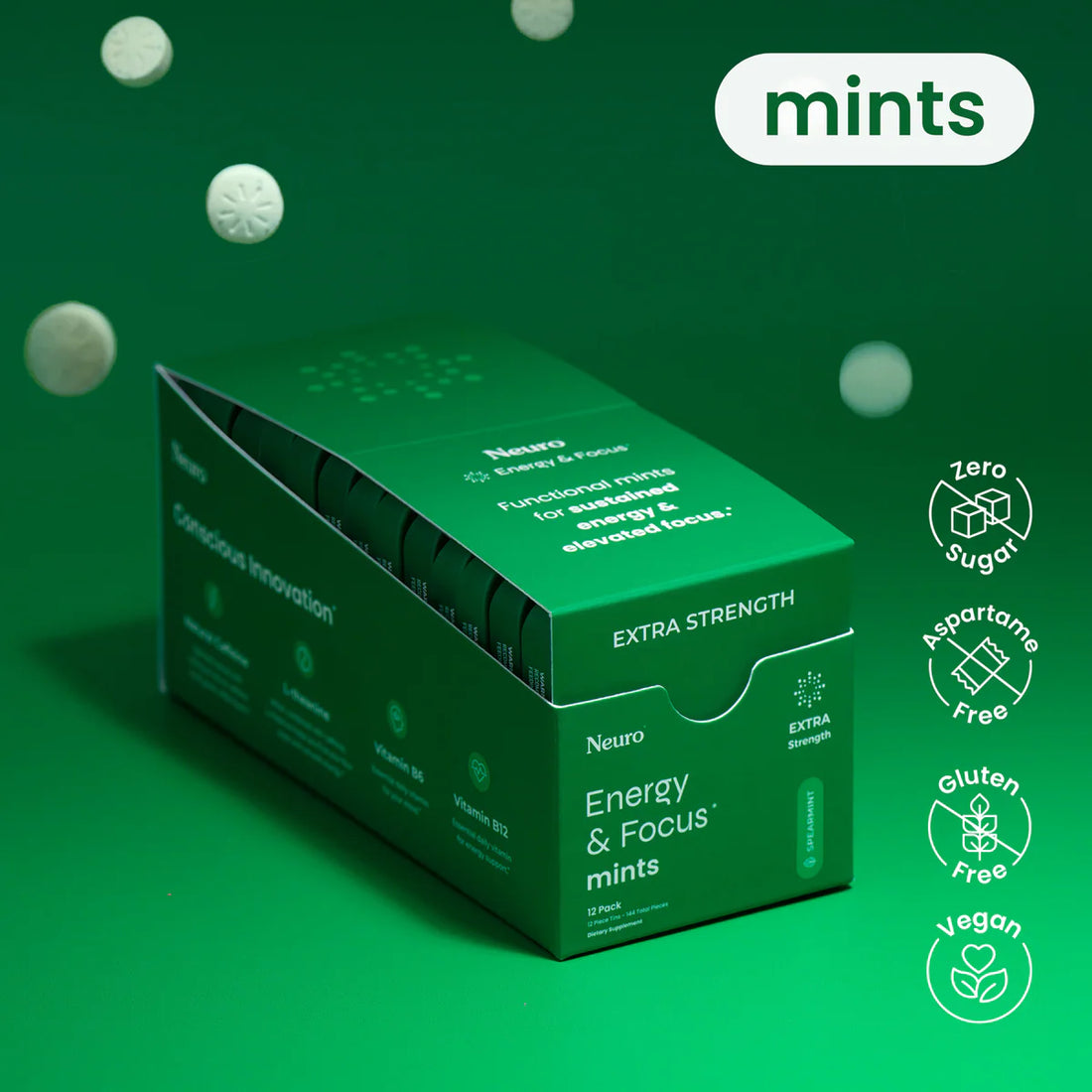 Neuro Extra Strength Energy & Focus™ Mints (Spearmint)