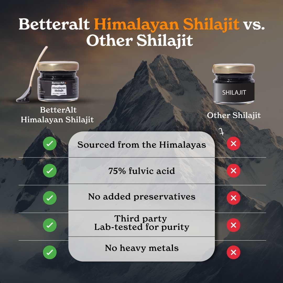 BetterAlt Pure Himalayan Shilajit Resin for Energy Boost & Immune Support
