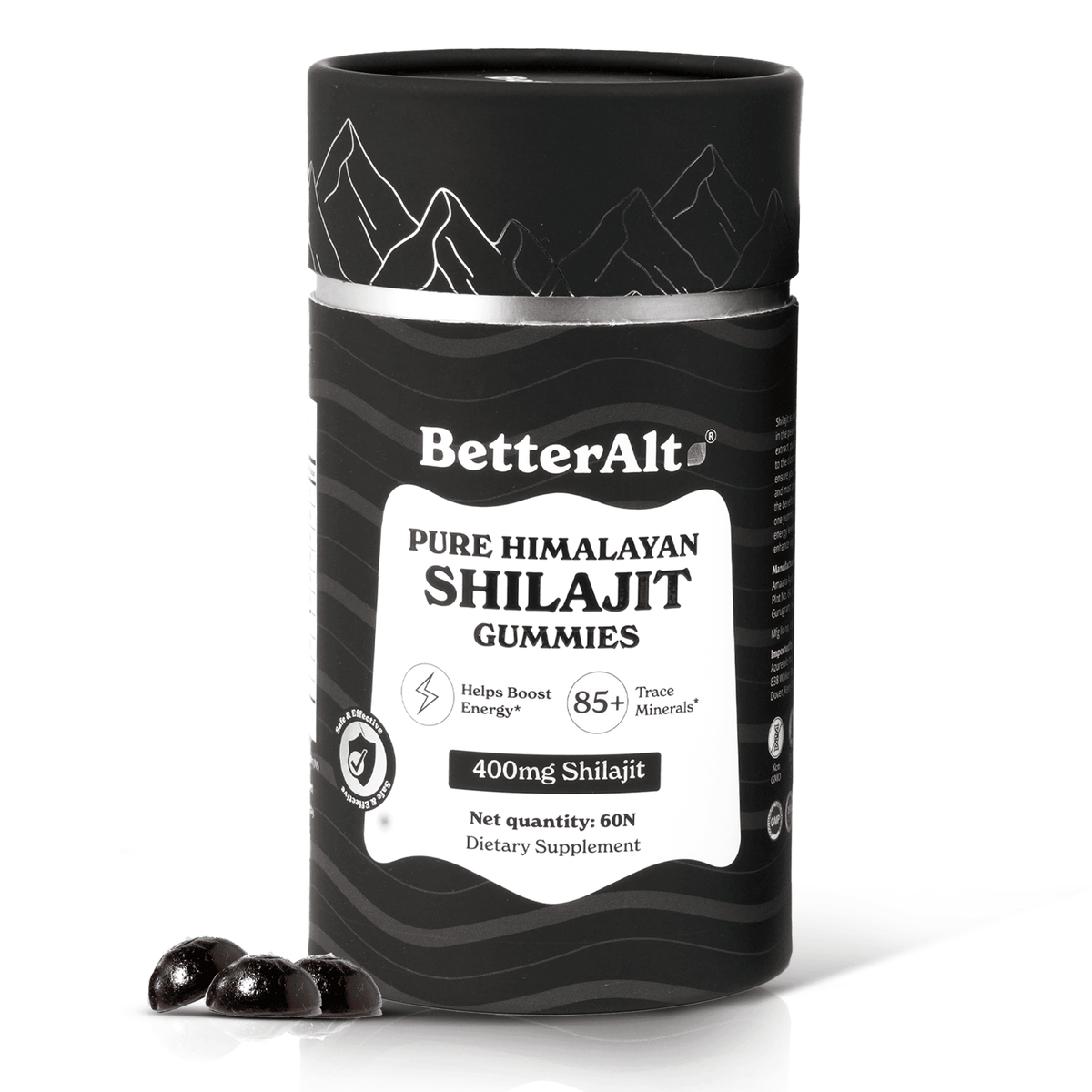 BetterAlt Pure Shilajit Resin Gummies for Energy Boost & Immune Support (Tamarind)