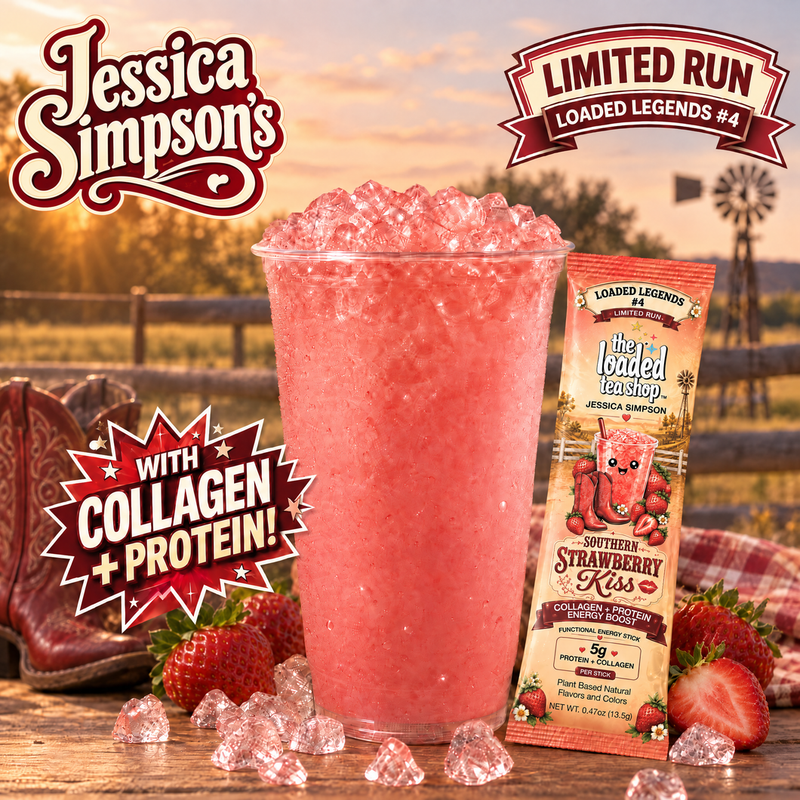 The Loaded Tea Shop Functional Energy Tea Packs Southern Strawberry Kiss