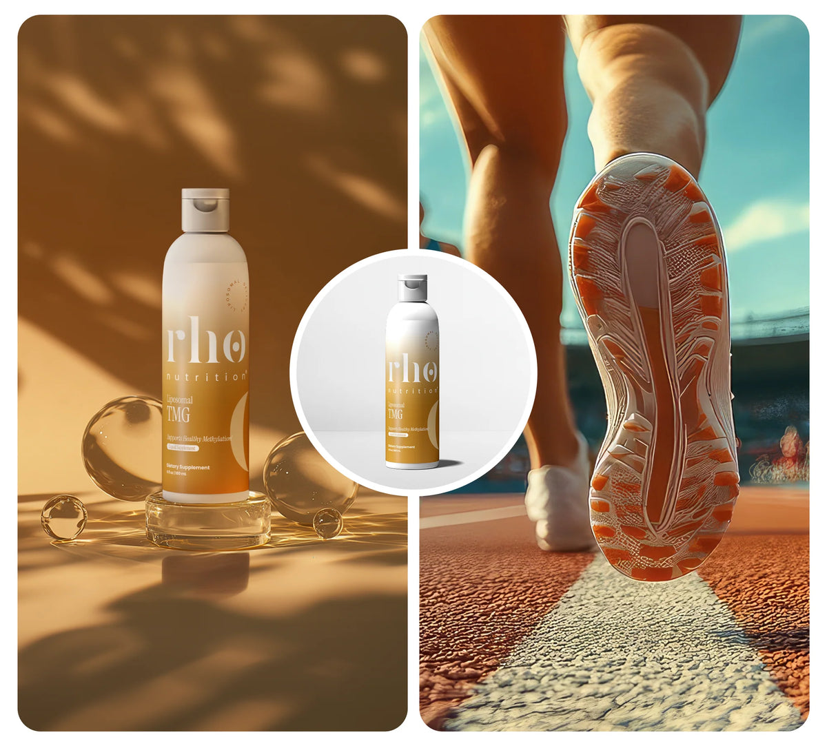 Rho Nutrition Liposomal TMG liquid supplement supporting active daily wellness