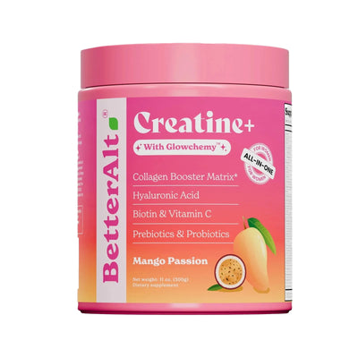 BetterAlt Creatine+ with Glowchemy™ - All in One Formula for Women (Mango Passion)
