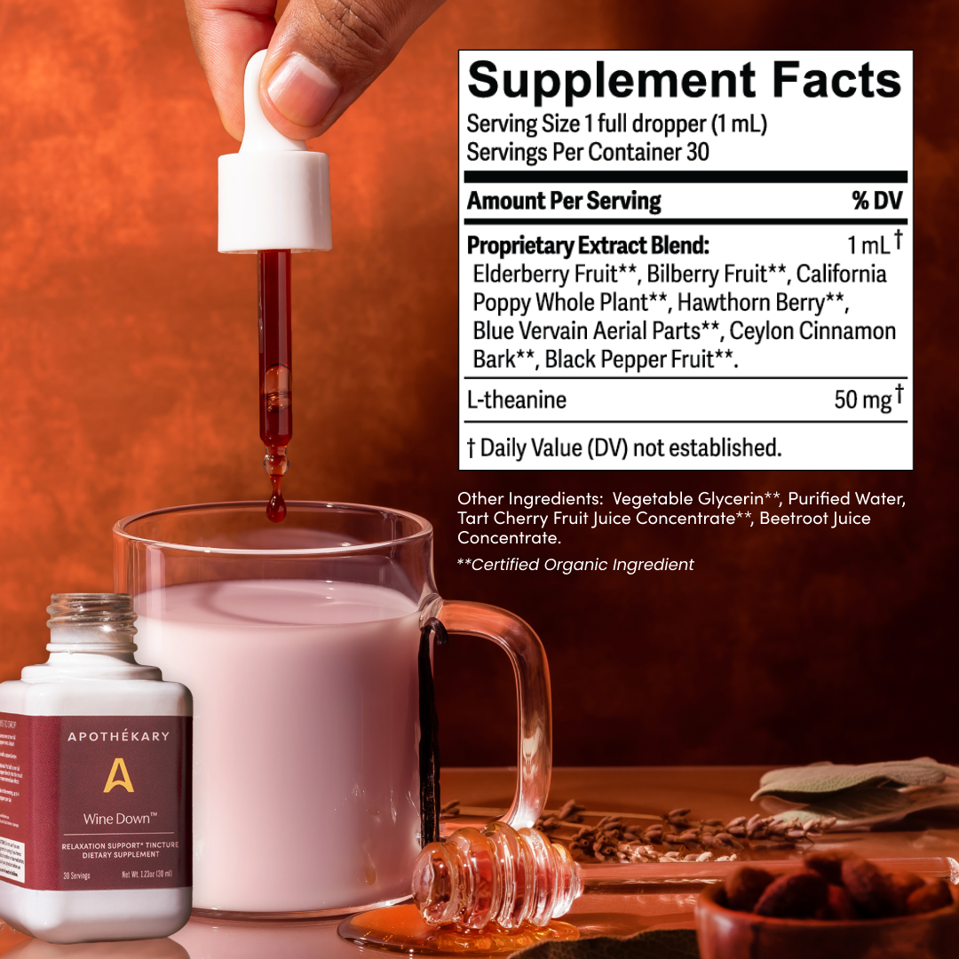 Apothékary Wine Down™ Evening Calm Liquid Herbal Drops