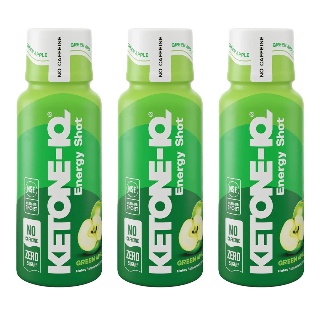 Ketone-IQ No Caffeine High Performance Energy Shot (Green Apple)